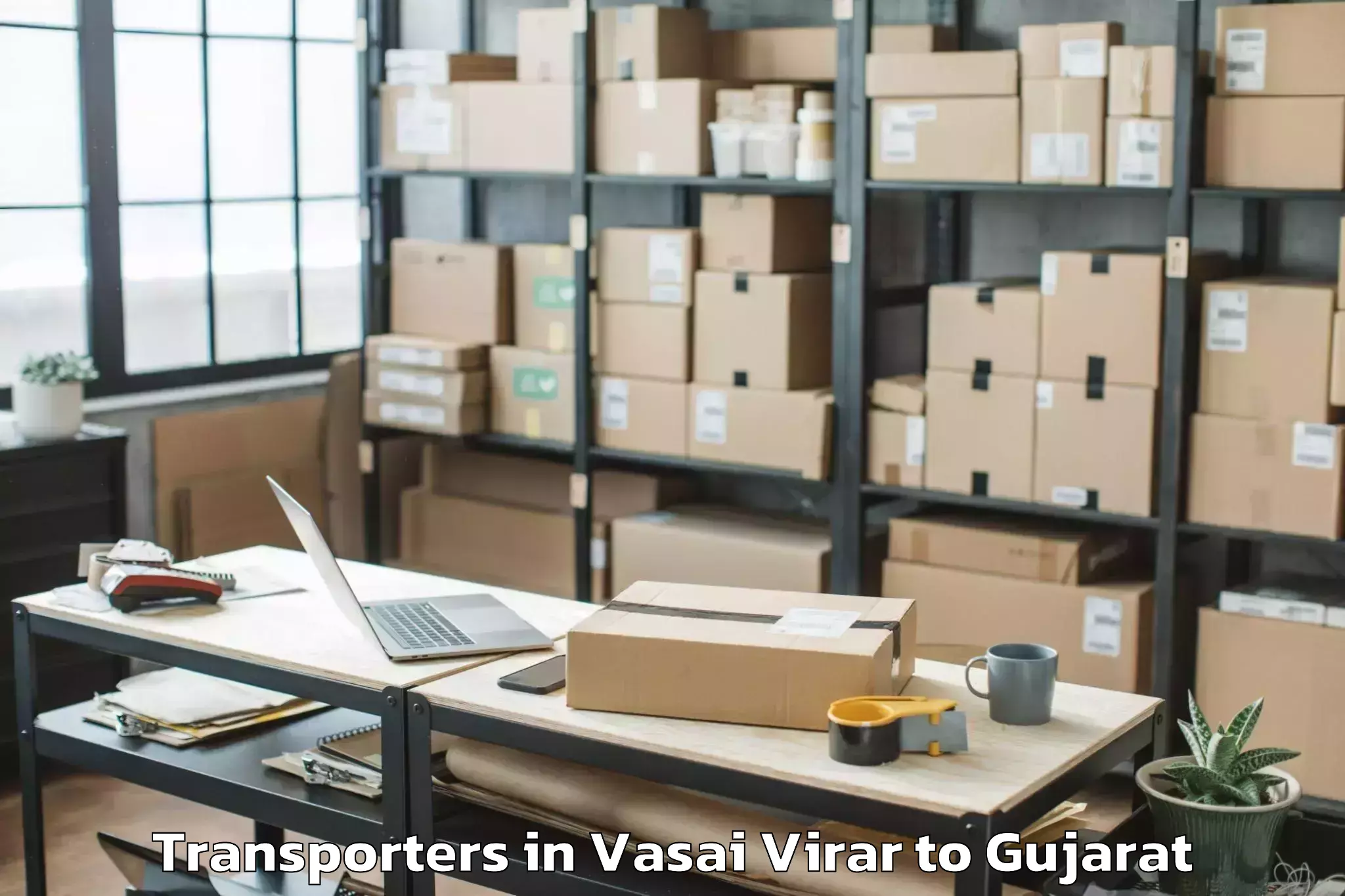 Book Vasai Virar to Kadi Transporters Online